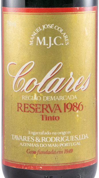 1986 Colares Reserva M.J.C. red