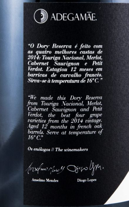 2014 Dory Reserva tinto