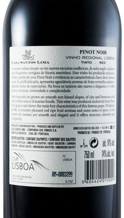 2017 Casa Santos Lima Pinot Noir tinto
