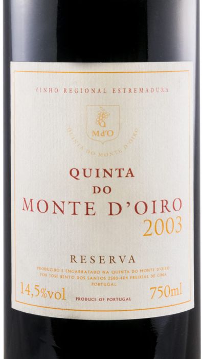 2003 Quinta do Monte d'Oiro Reserva red