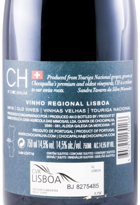 2016 CH by Chocapalha Vinhas Velhas red