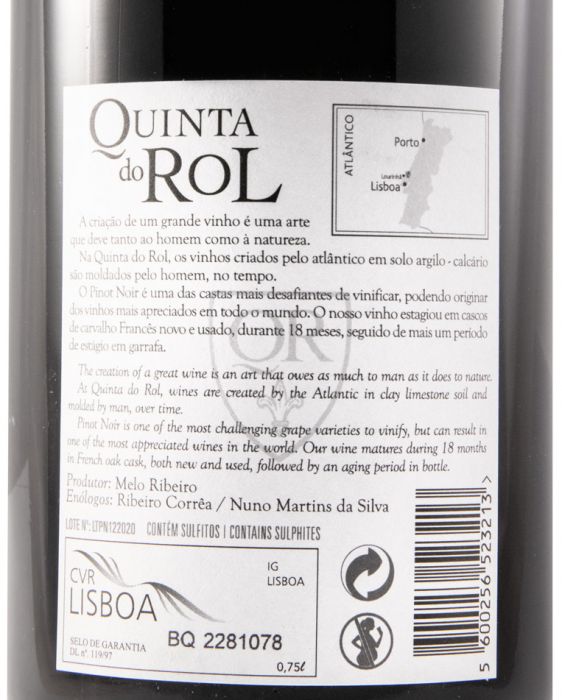 2012 Quinta do Rol Pinot Noir tinto