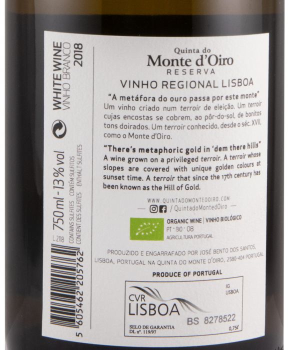 2018 Quinta do Monte d'Oiro Reserva white