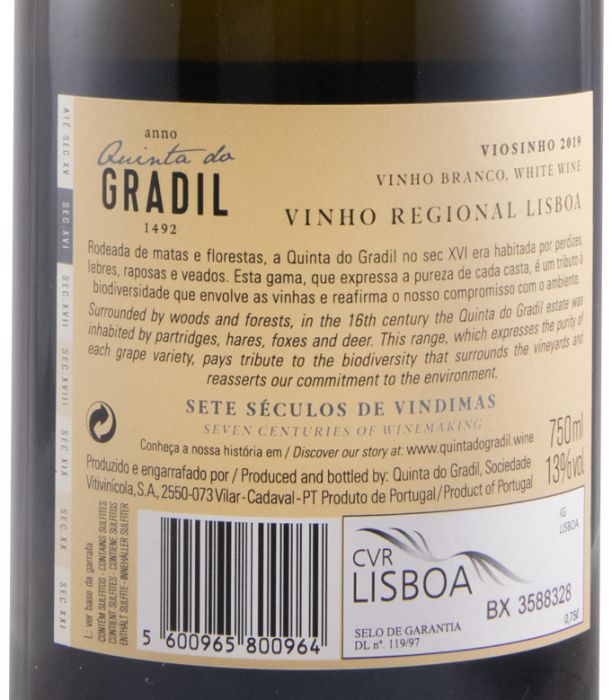 2019 Quinta do Gradil Viosinho branco
