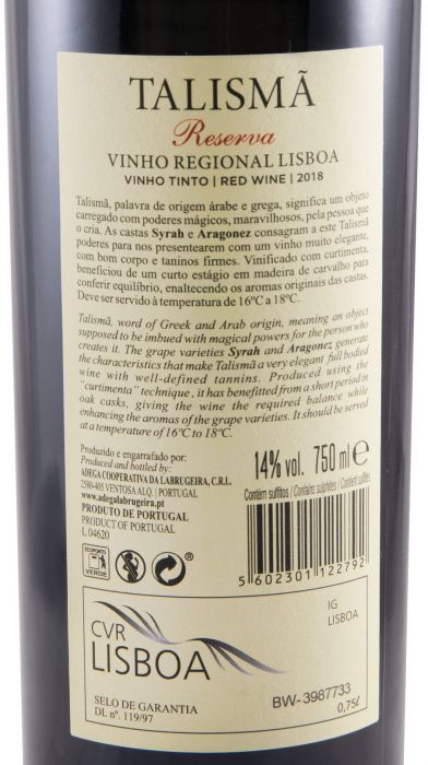 2018 Talismã Reserva tinto