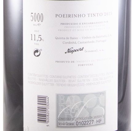 2015 Niepoort Quinta de Baixo Poeirinho Baga red 5L