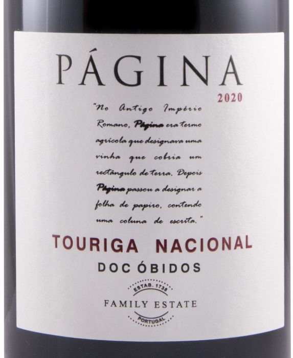 2020 Página Touriga Nacional tinto