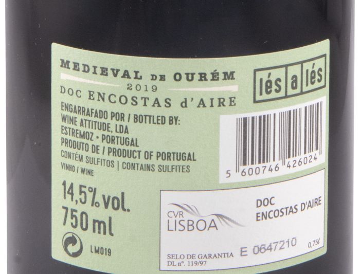 2019 Palhete Lés-a-Lés Medieval de Ourém tinto