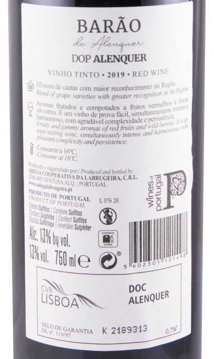 2019 Barão de Alenquer tinto