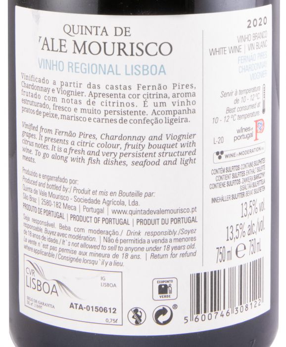 2020 Quinta de Vale Mourisco branco