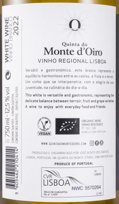 2022 Quinta do Monte d'Oiro organic white