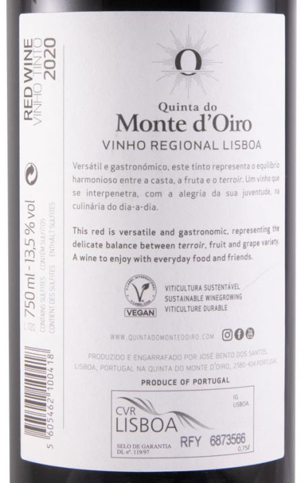 2020 Quinta do Monte d'Oiro tinto