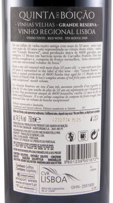 2018 Quinta do Boição Grande Reserva tinto