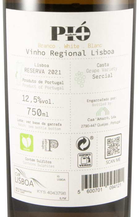 2021 Madame Pió Sercial Reserva branco