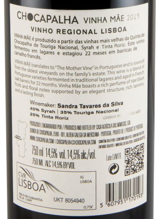 2019 Quinta de Chocapalha Vinha Mãe red