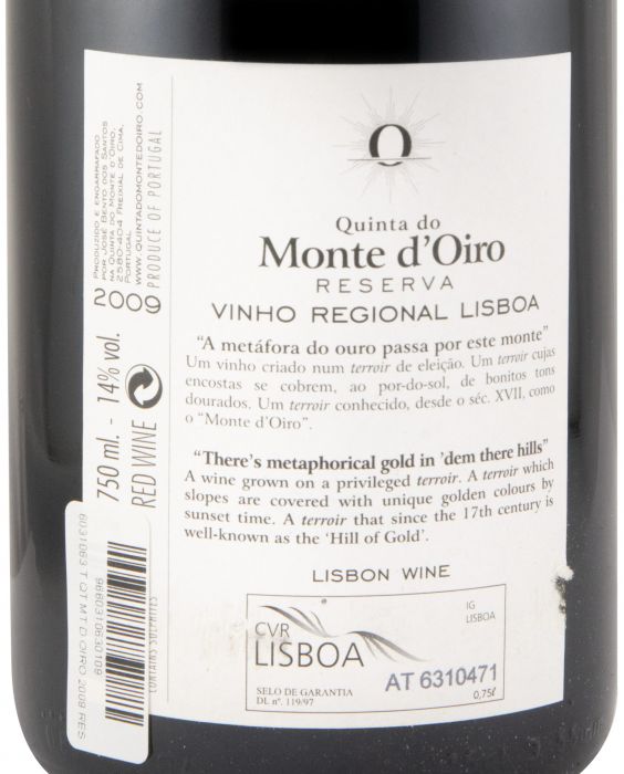 2009 Quinta do Monte d'Oiro Reserva tinto