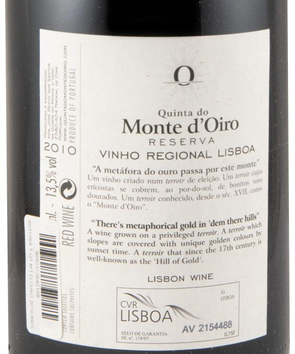 2010 Quinta do Monte d'Oiro Reserva tinto