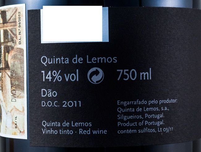 2011 Quinta de Lemos Touriga Nacional tinto