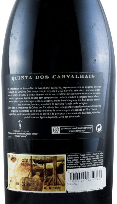 2005 Quinta dos Carvalhais Único tinto