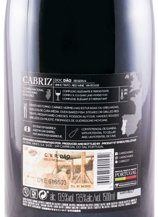 2015 Cabriz Reserva tinto 1,5L
