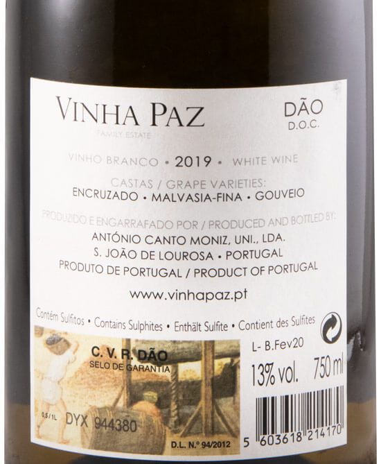 2019 Vinha Paz white