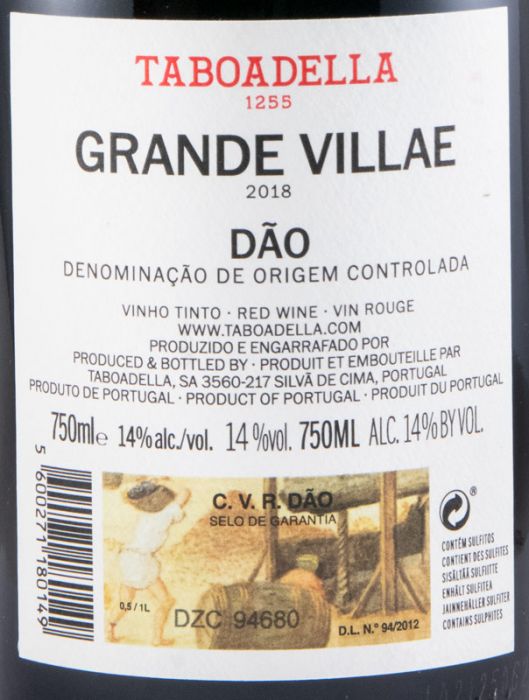 2018 Taboadella Grande Villae red