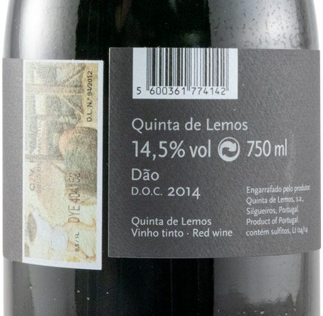 2014 Quinta de Lemos Tinta Roriz red