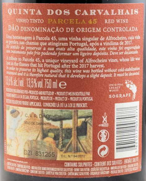 2017 Quinta dos Carvalhais Parcela 45 red