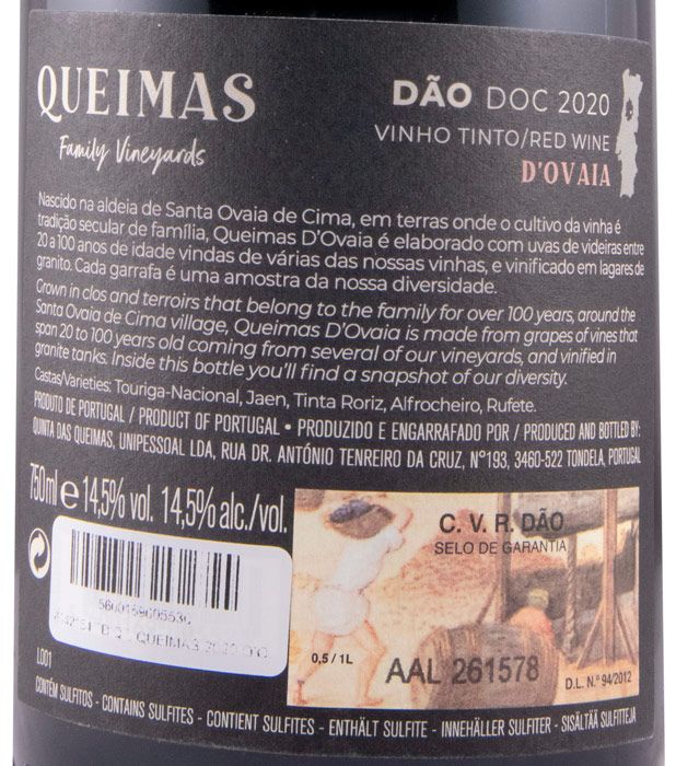 2020 Quinta das Queimas D'Ovaia red