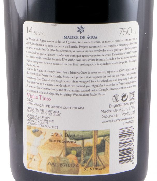 2017 Madre de Água Touriga Nacional tinto