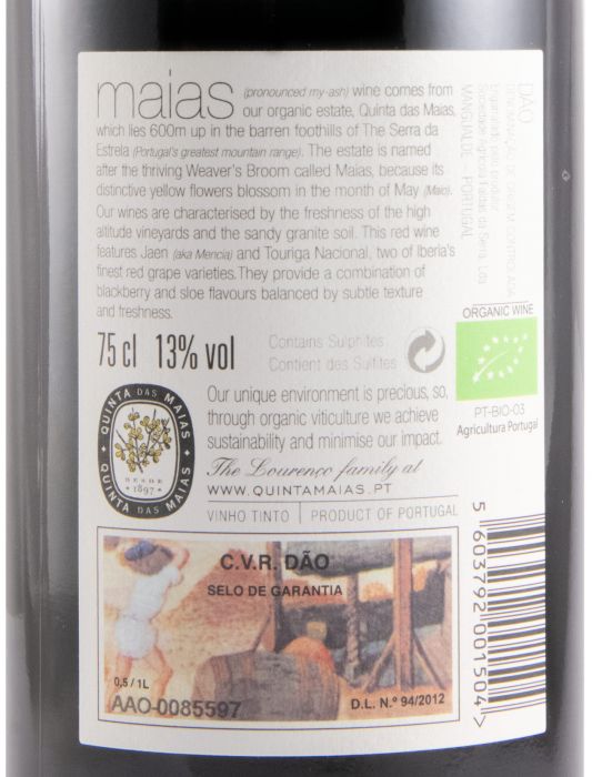 2021 Quinta das Maias organic red