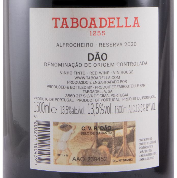 2020 Taboadella Alfrocheiro Reserva tinto 1,5L