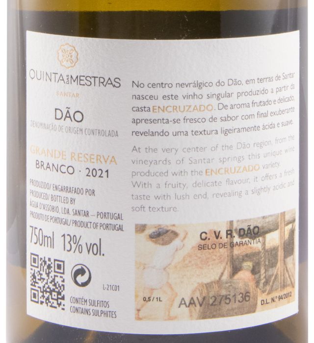 2021 Quinta das Mestras Grace Grande Reserva Edição Limitada branco