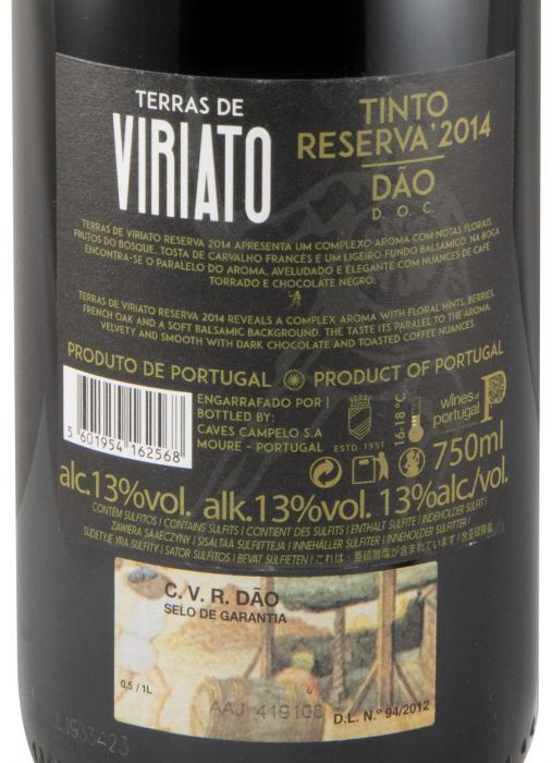 2014 Terras de Viriato Reserva red