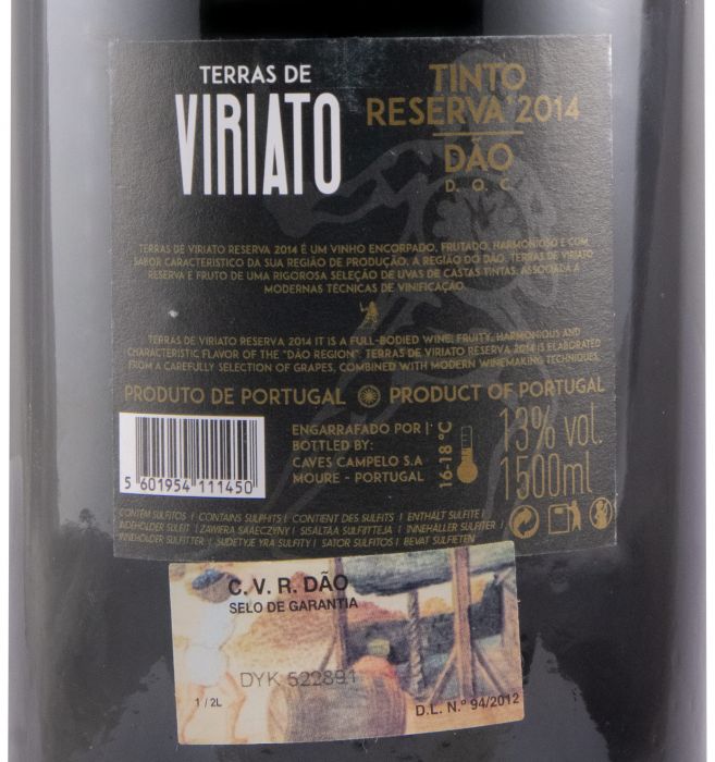 2014 Terras de Viriato Reserva tinto 1,5L