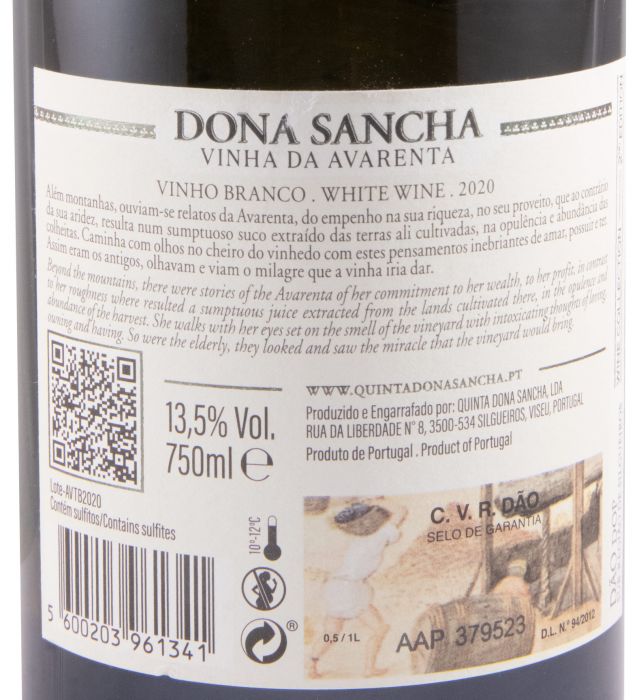 2020 Dona Sancha Vinha da Avarenta branco