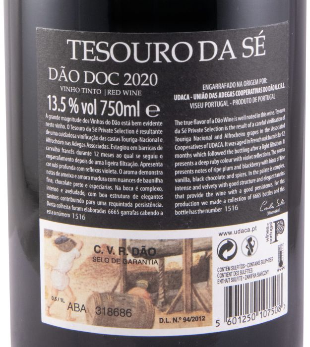 2020 Tesouro da Sé Private Selection red