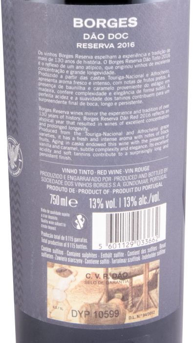 2016 Borges Reserva Dão red