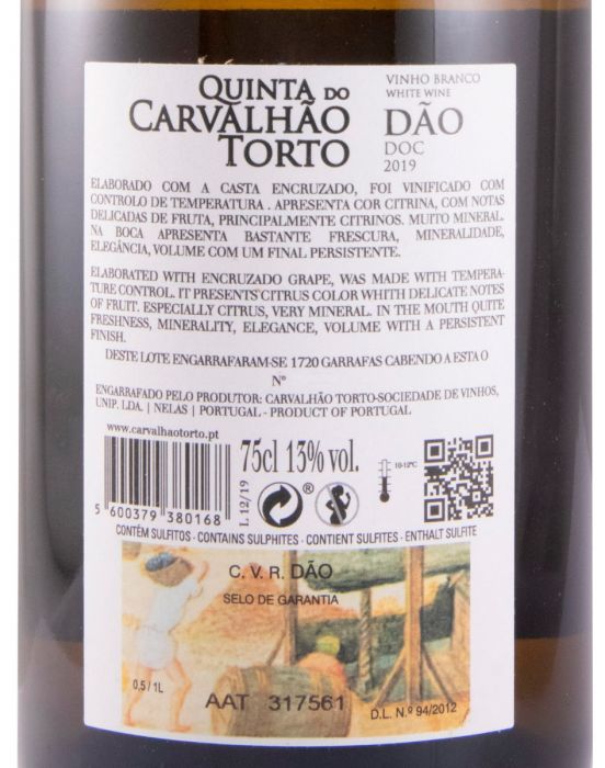 2019 Quinta do Carvalhão Torto Encruzado white