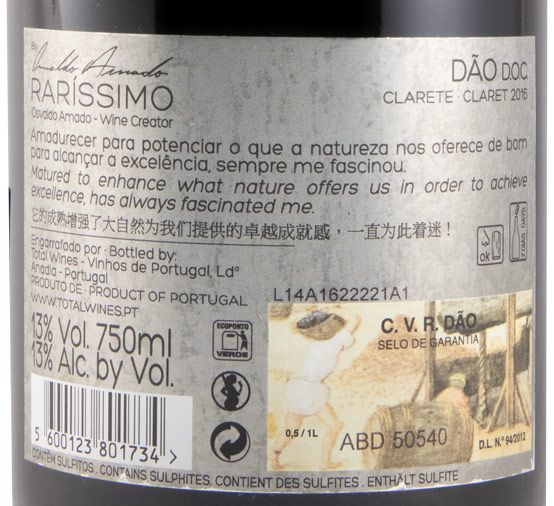 2016 Clarete Dão Raríssimo by Osvaldo Amado