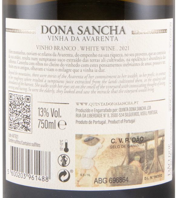 2021 Dona Sancha Vinha da Avarenta white
