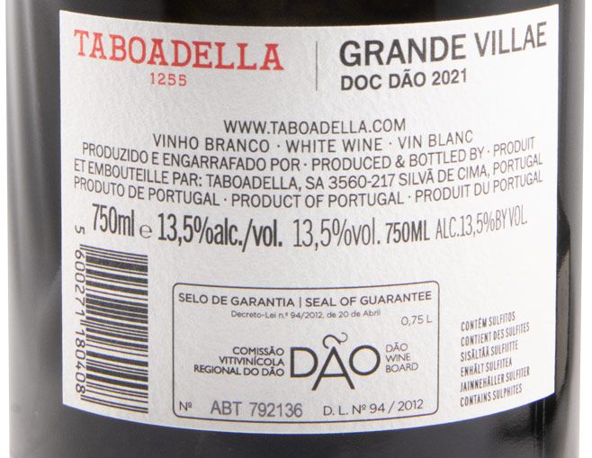 2021 Taboadella Grande Villae branco