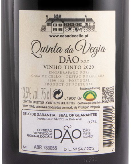 2020 Quinta da Vegia Solo Franco red