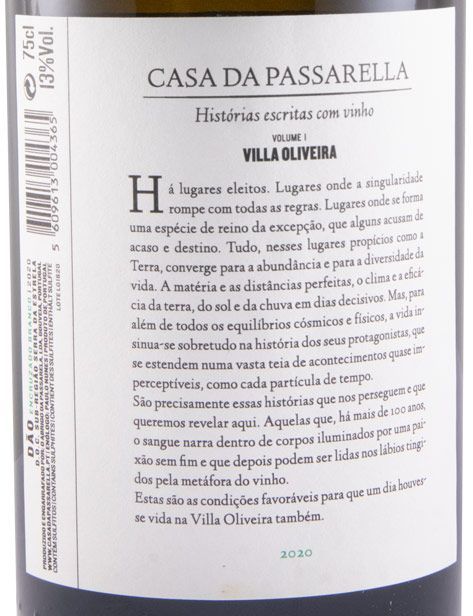 2020 Casa da Passarella Villa Oliveira Encruzado branco