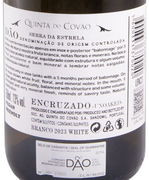 2023 Quinta do Covão Encruzado Unoaked branco