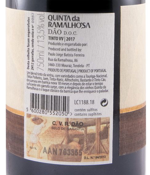 2017 Quinta da Ramalhosa VV tinto