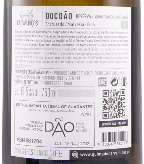 2022 Quinta de Carvalhiços Reserva branco