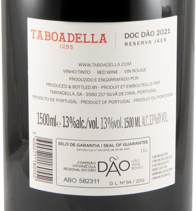 2021 Taboadella Jaen Reserva tinto 1,5L
