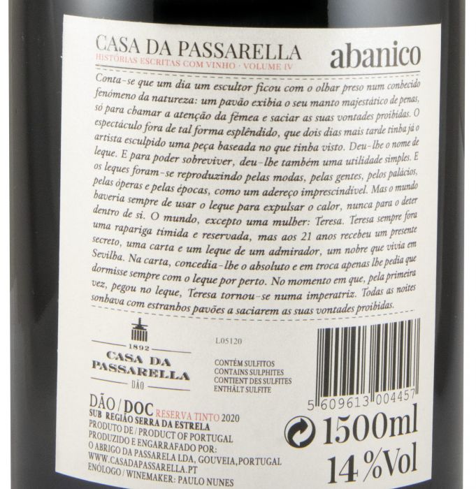 2020 Casa da Passarella Abanico Reserva tinto 1,5L