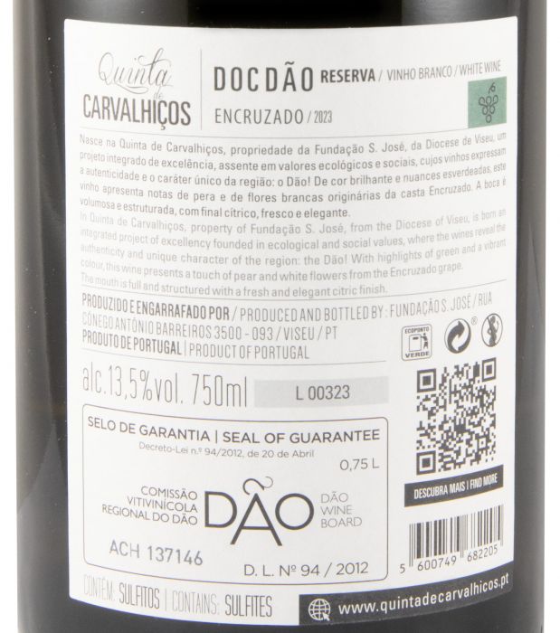 2023 Quinta de Carvalhiços Encruzado Reserva branco